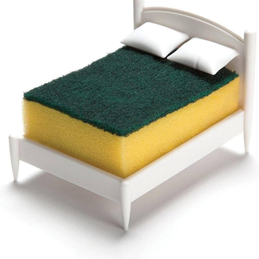 Cute Sponge Holder for Kitchen Sink - - Dishwasher Safe Sponge Organizer- Compac